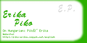 erika piko business card